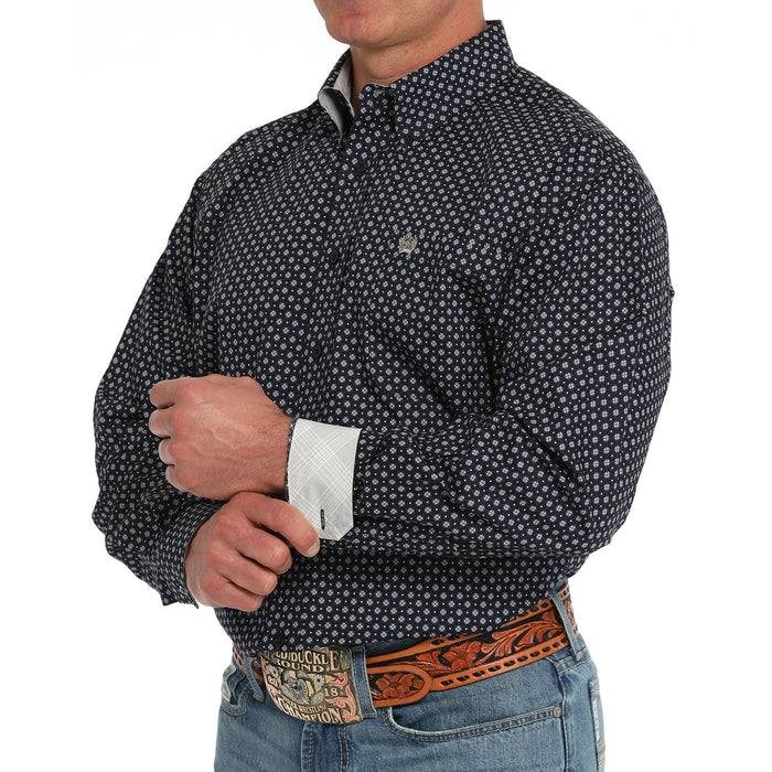 Cinch Men's Navy Print Button Down Shirt