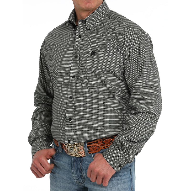 Cinch Men's Lime Print Button Down Shirt
