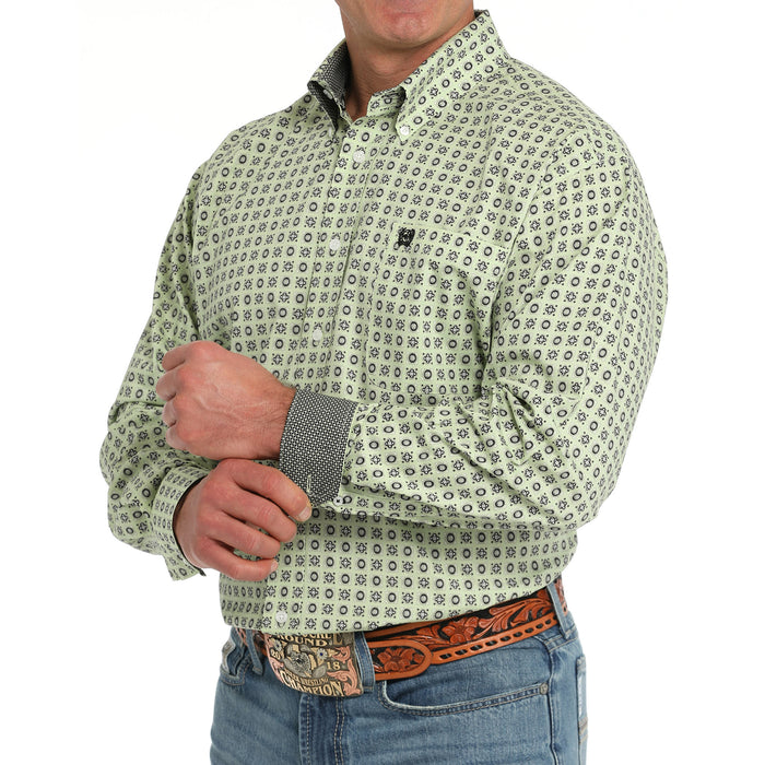Cinch Men's Lime Print Button Down Shirt