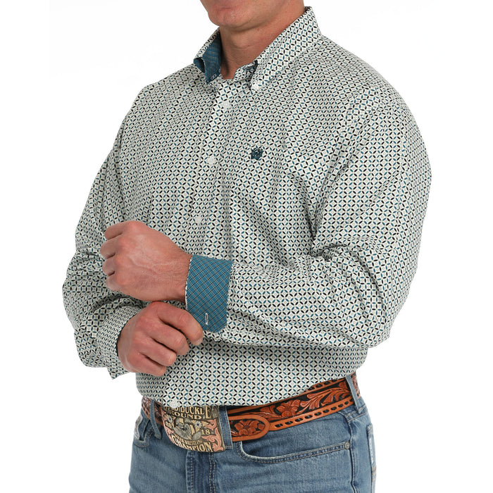 Cinch Men's Lime Print Button Down Shirt