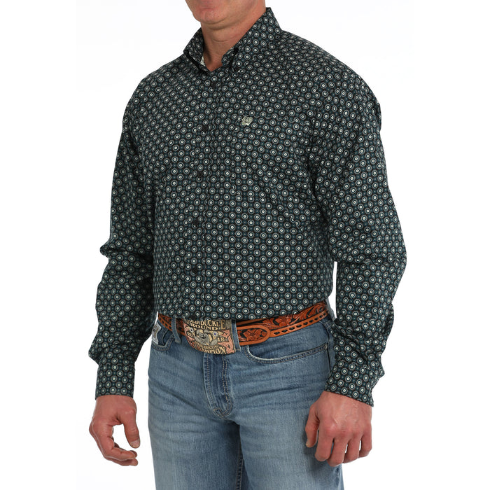 Cinch Men's Black Print Button Down Shirt