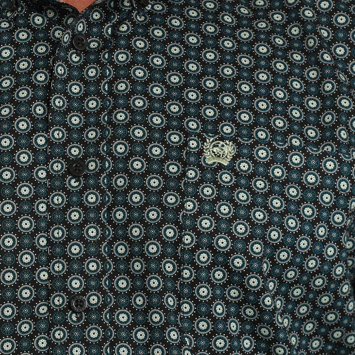 Cinch Men's Black Print Button Down Shirt