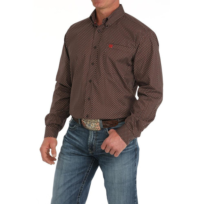 Cinch Men`s Brown Print Classic Shirt