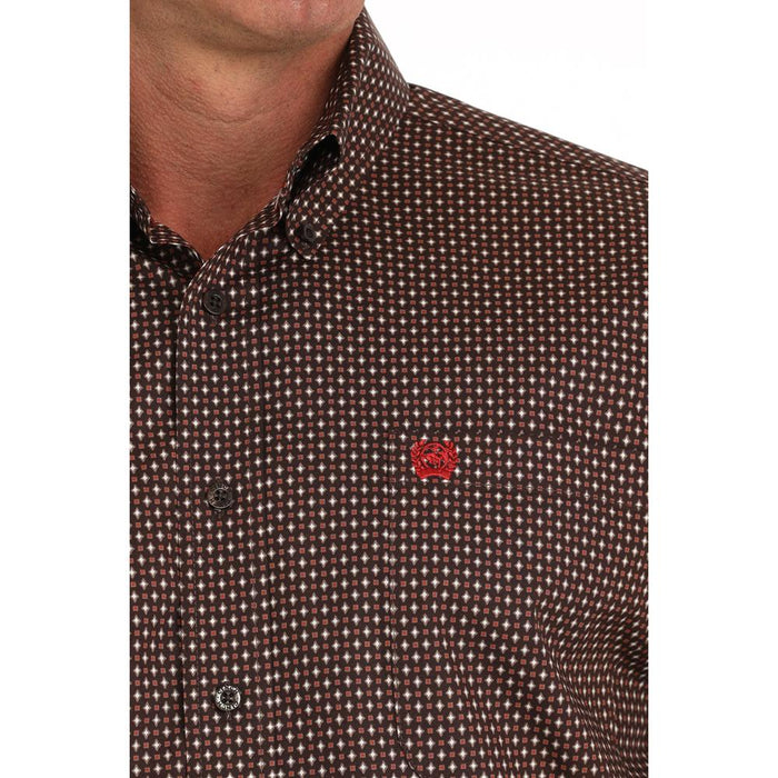Cinch Men`s Brown Print Classic Shirt