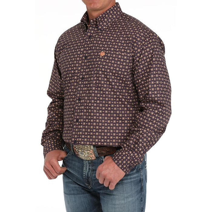 Cinch Men Purple Print Classic Shirt