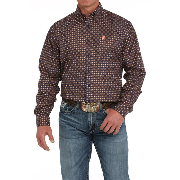 Cinch Men Purple Print Classic Shirt