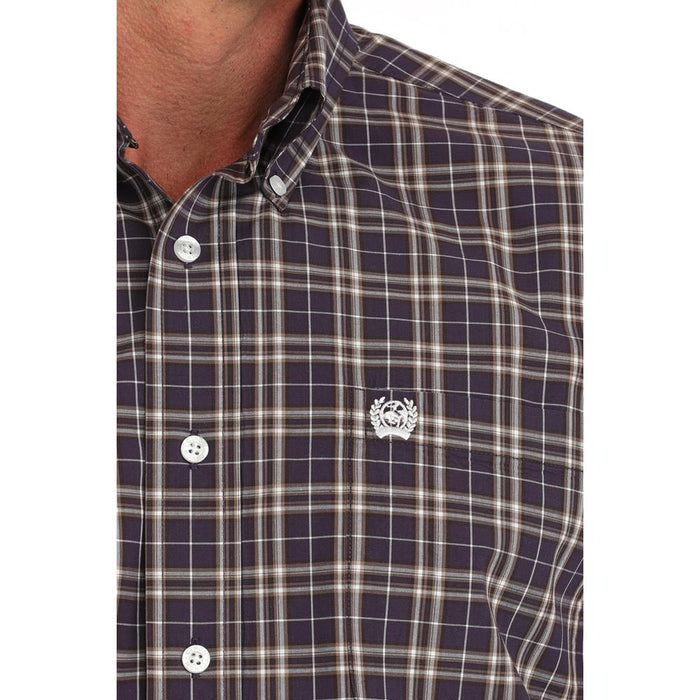 Cinch Mens Purple Plaid Classic Shirt