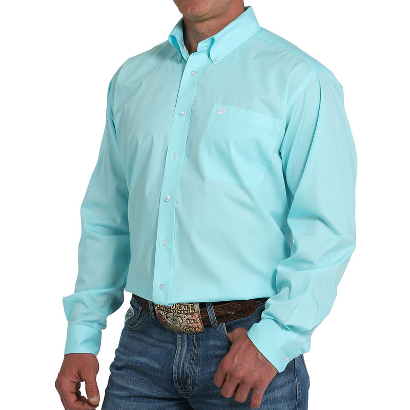 Cinch Men's Turquoise Long Sleeve Button Shirt