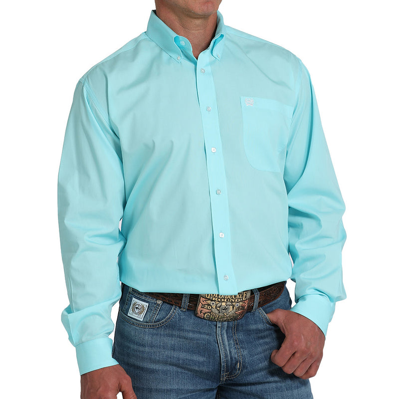 Cinch Men's Turquoise Long Sleeve Button Shirt