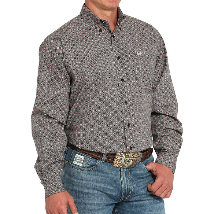 Cinch Men's Grey Long Sleeve Button Shirt
