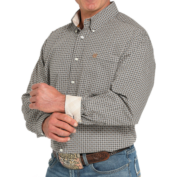 Cinch Men's Black Multi Long Sleeve Button Shirt