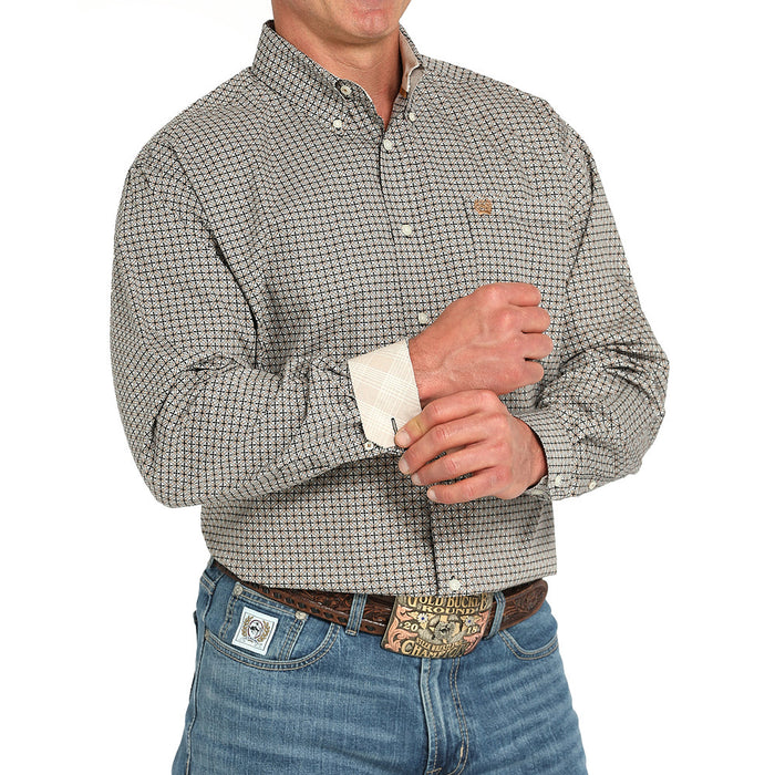 Cinch Men's Black Multi Long Sleeve Button Shirt