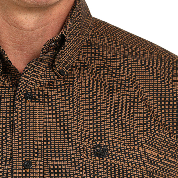 Cinch Men's Brown Print Long Sleeve Button Shirt