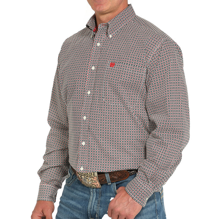 Cinch Men's Cream Long Sleeve Button Shirt