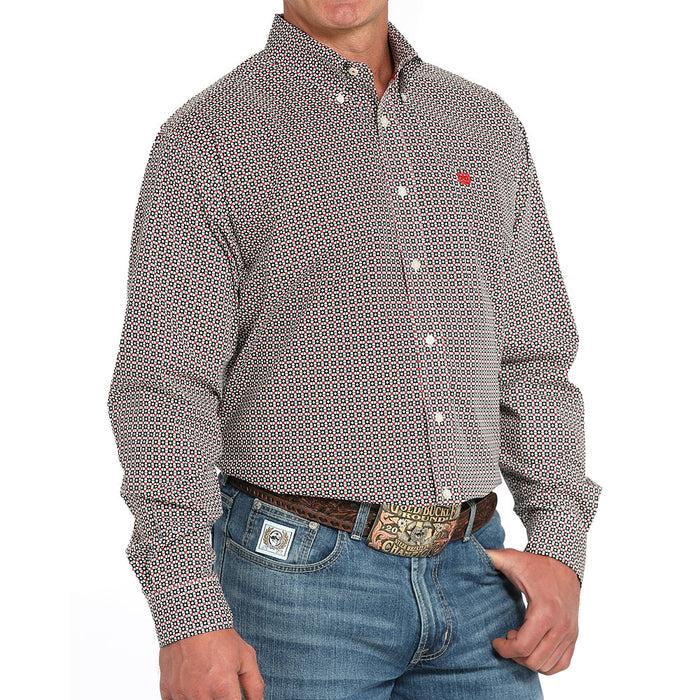 Cinch Men's Cream Long Sleeve Button Shirt