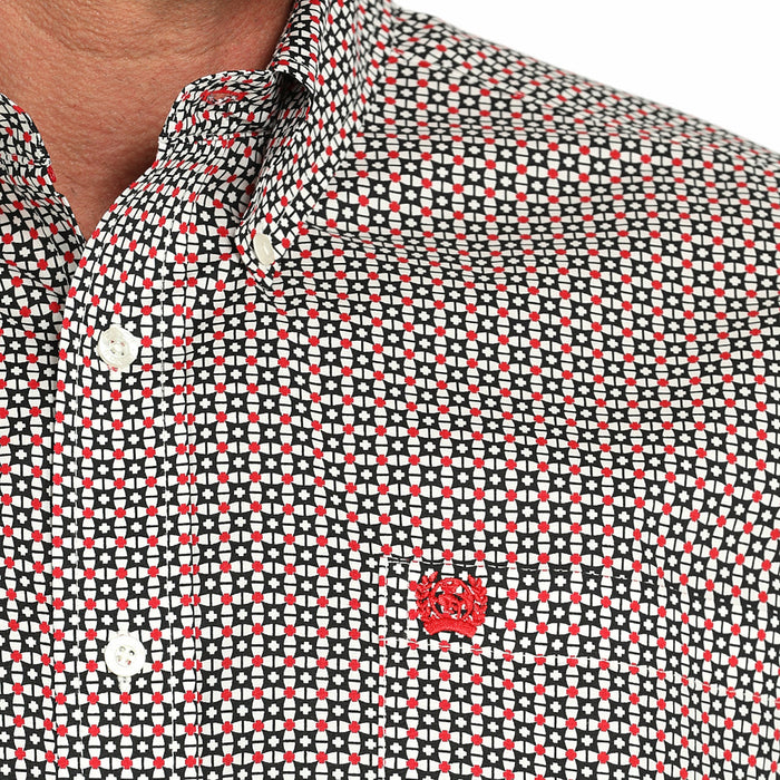 Cinch Men's Cream Long Sleeve Button Shirt