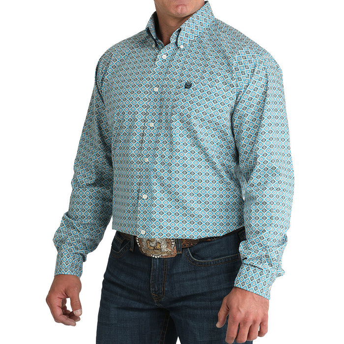 Cinch Men's Blue Multi Print Shirt