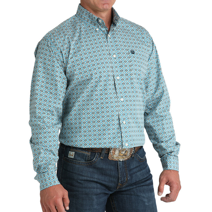 Cinch Men's Blue Multi Print Shirt