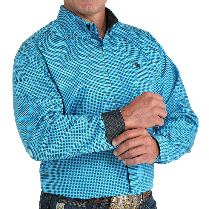 Cinch Men's Blue Small Print Shirt