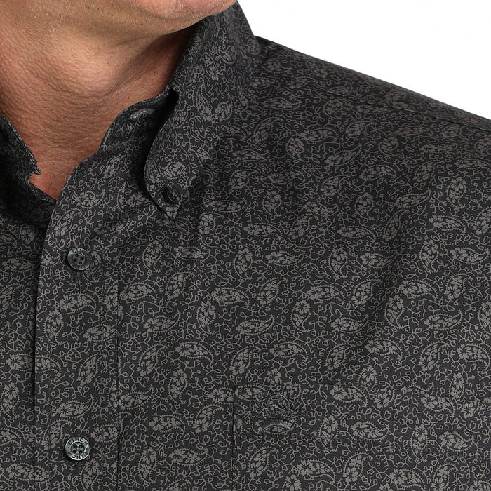 Cinch Men's Dark Grey Paisley Print Shirt