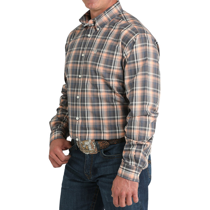 Cinch Men's Copper Tan Plaid Shirt