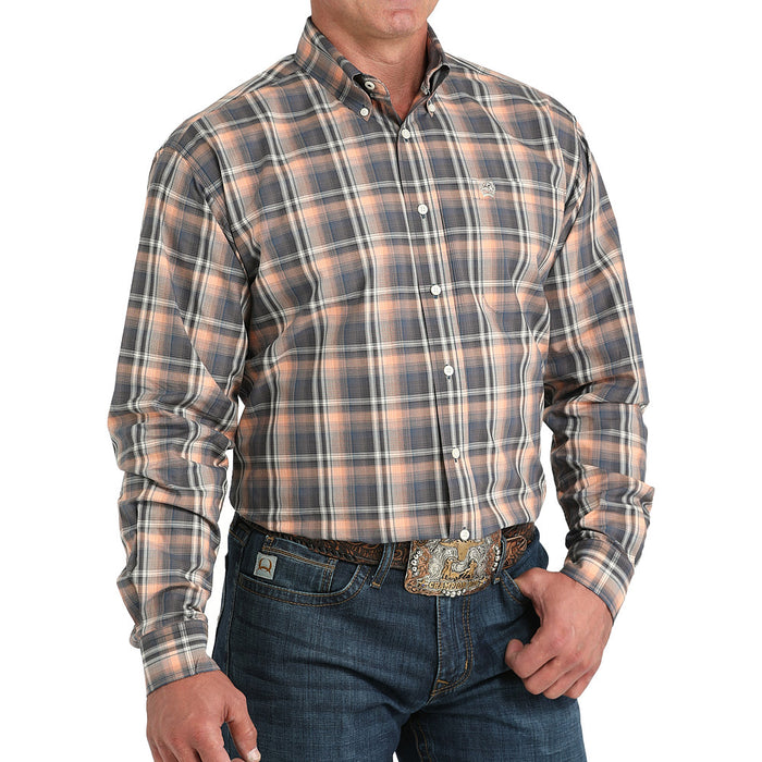 Cinch Men's Copper Tan Plaid Shirt