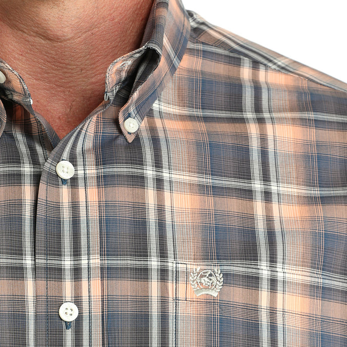Cinch Men's Copper Tan Plaid Shirt