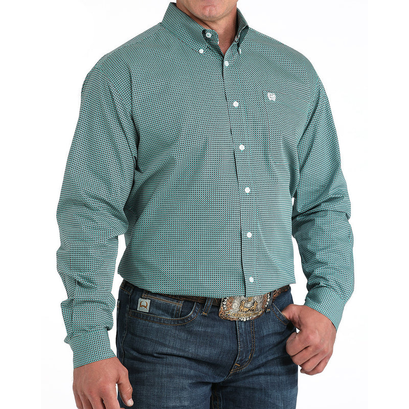 Cinch Men's Turquoise Print Shirt