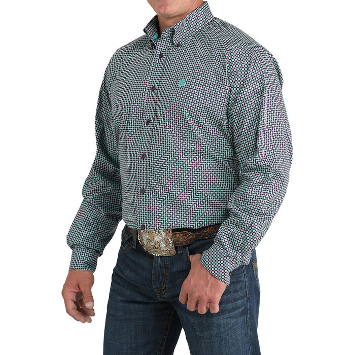 Cinch Men's Purple Floral Print Shirt