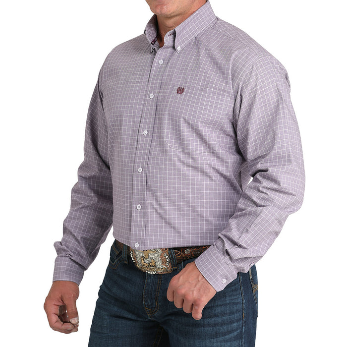 Cinch Men's Lilac Plaid Shirt