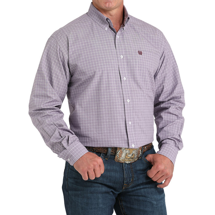 Cinch Men's Lilac Plaid Shirt