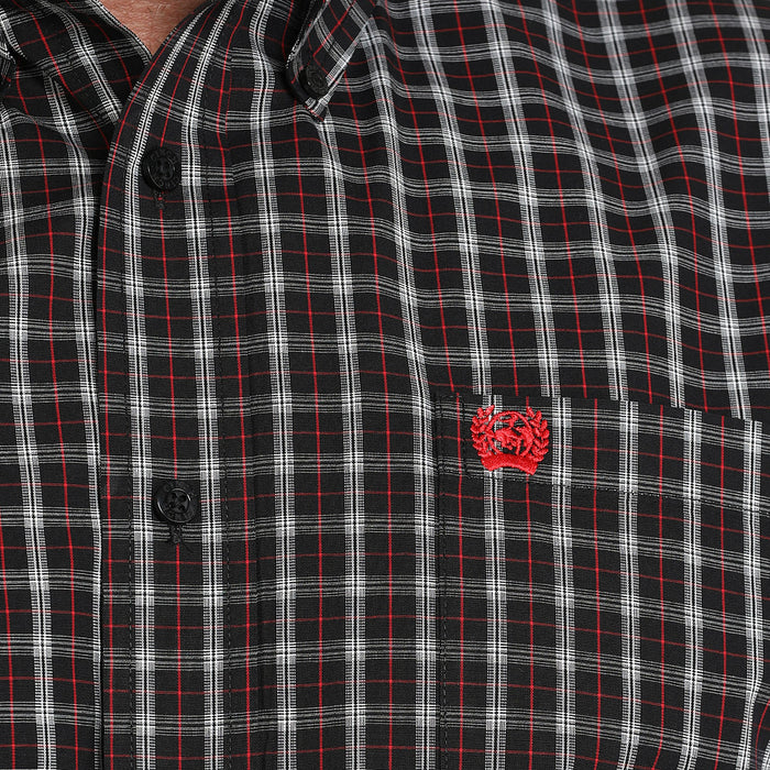 Cinch Men's Black & Red Plaid Shirt