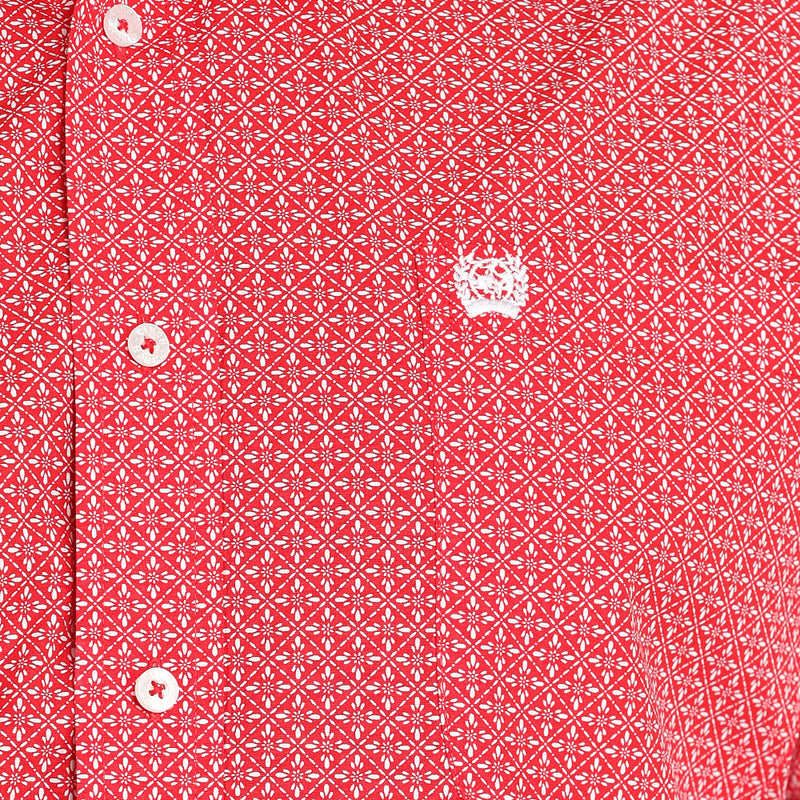 Cinch Men's Red Floral Print Shirt