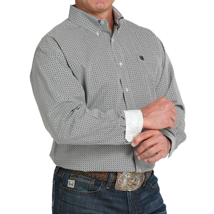 Cinch Men's Grey Circle Print Shirt