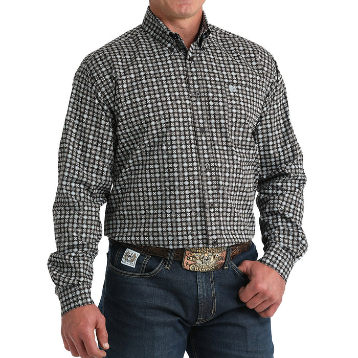 Cinch Men's Brown Long Sleeve Button Shirt