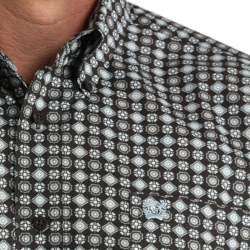 Cinch Men's Brown Long Sleeve Button Shirt