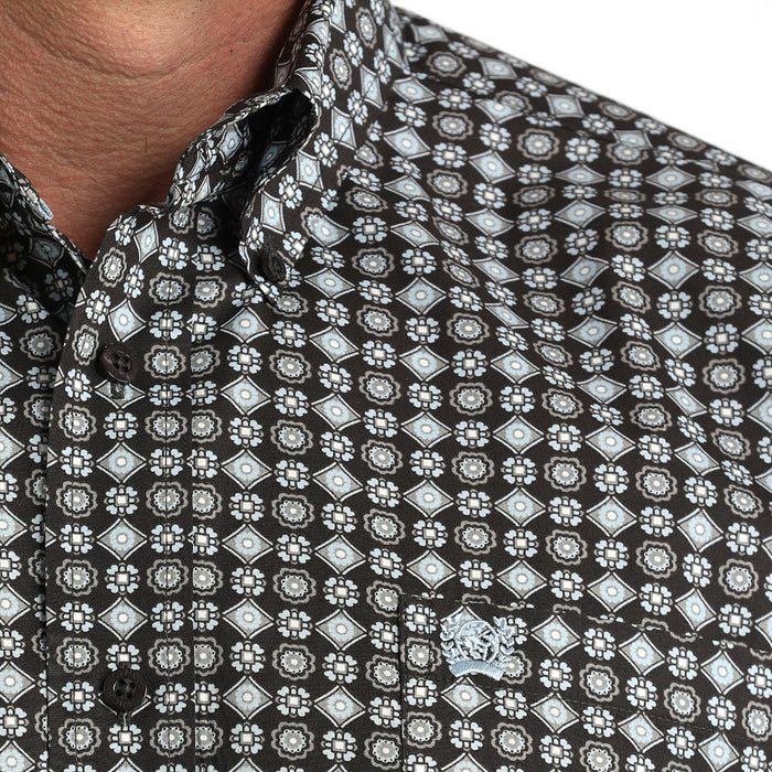 Cinch Men's Brown Long Sleeve Button Shirt