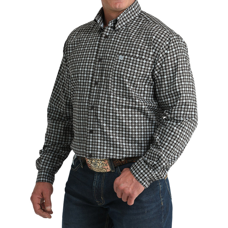 Cinch Men's Brown Long Sleeve Button Shirt