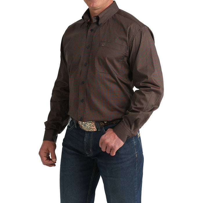 Cinch Men's Navy Print Long Sleeve Button Shirt