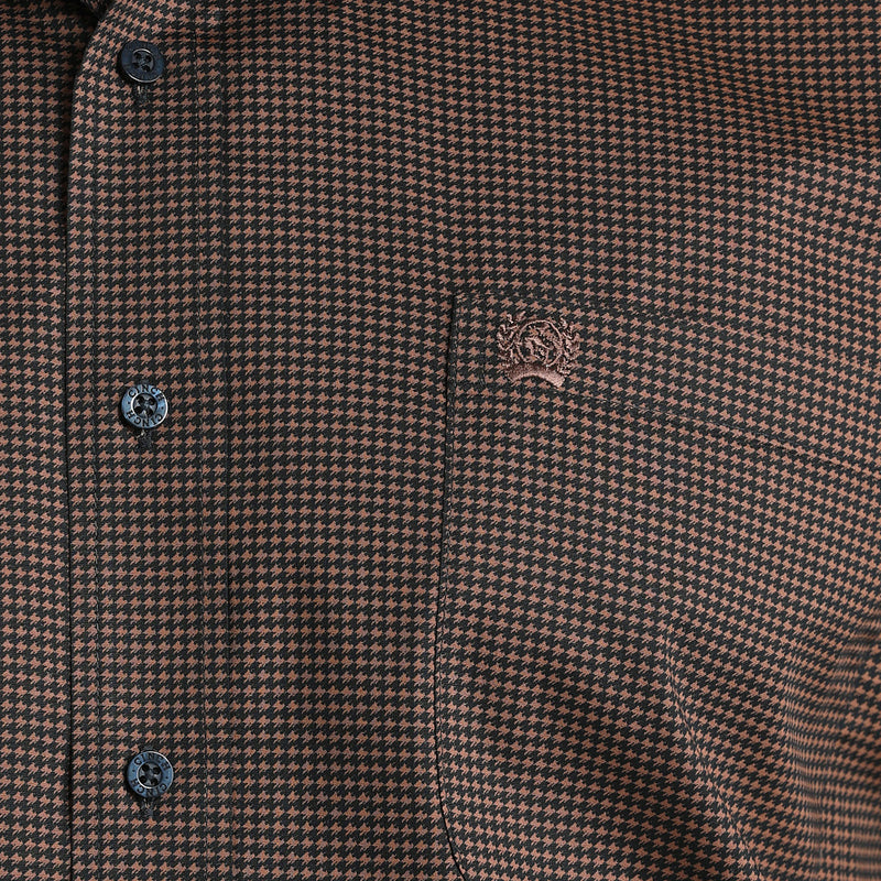 Cinch Men's Navy Print Long Sleeve Button Shirt