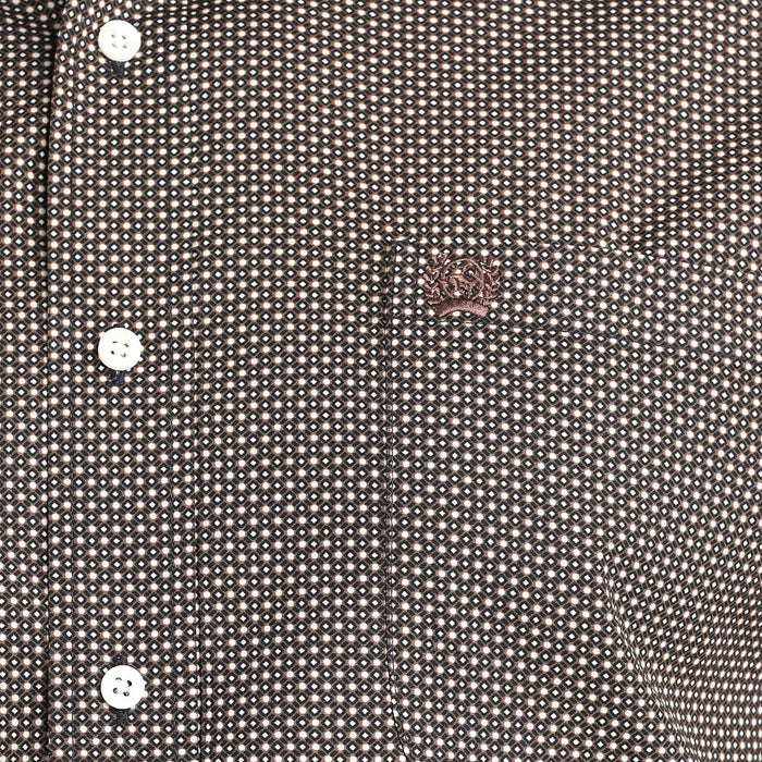 Cinch Men's Navy Small Print Button Shirt