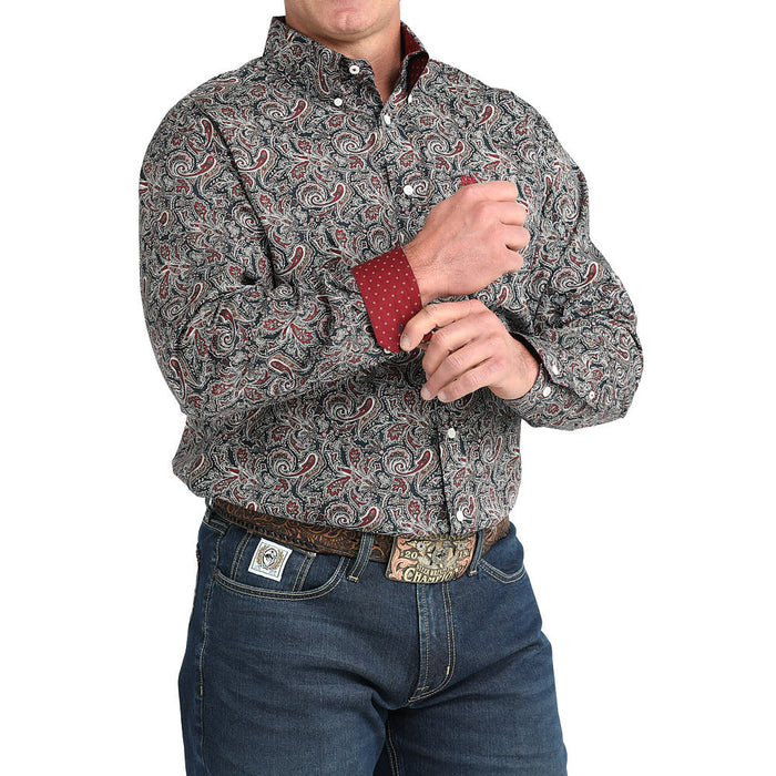 Cinch Men's Navy Paisley Shirt