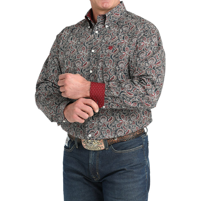 Cinch Men's Navy Paisley Shirt