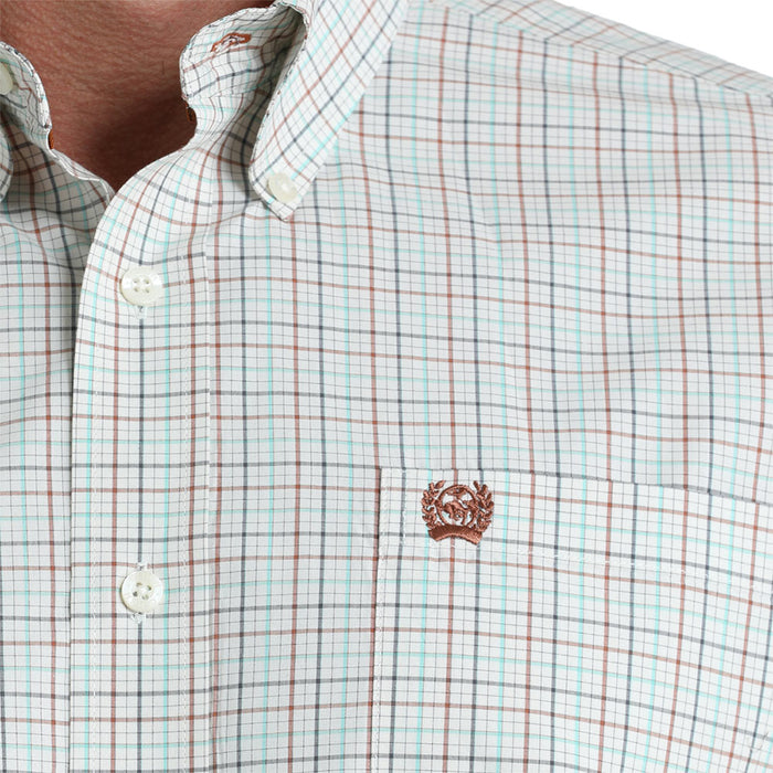 Cinch Men's Cream Plaid Long Sleeve Shirt