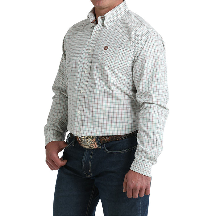 Cinch Men's Cream Plaid Long Sleeve Shirt