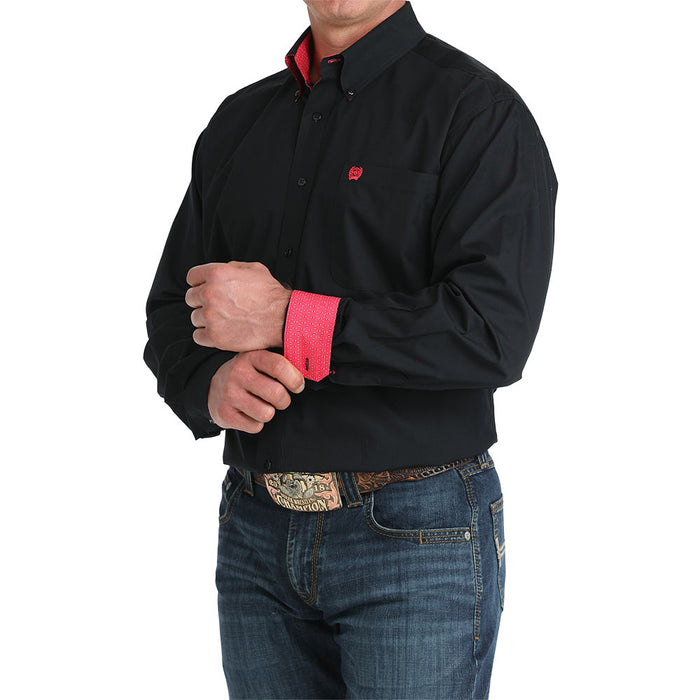 Cinch Men's Solid Black Long Sleeve Shirt