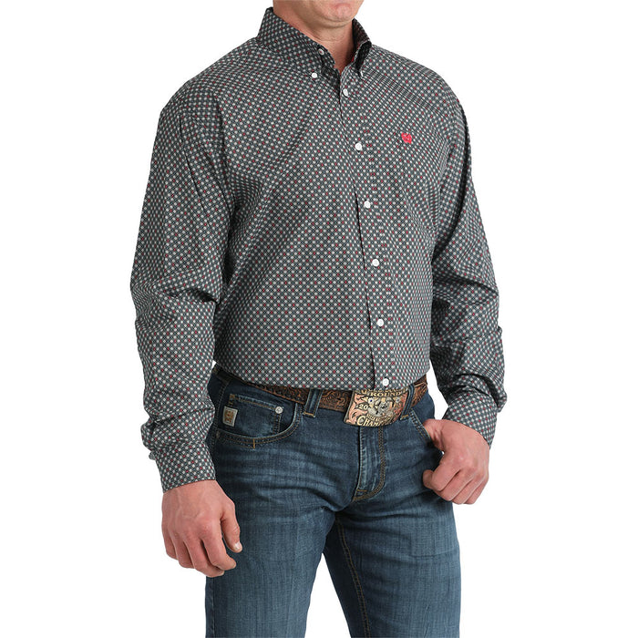 Cinch Men's Black Print Long Sleeve Shirt