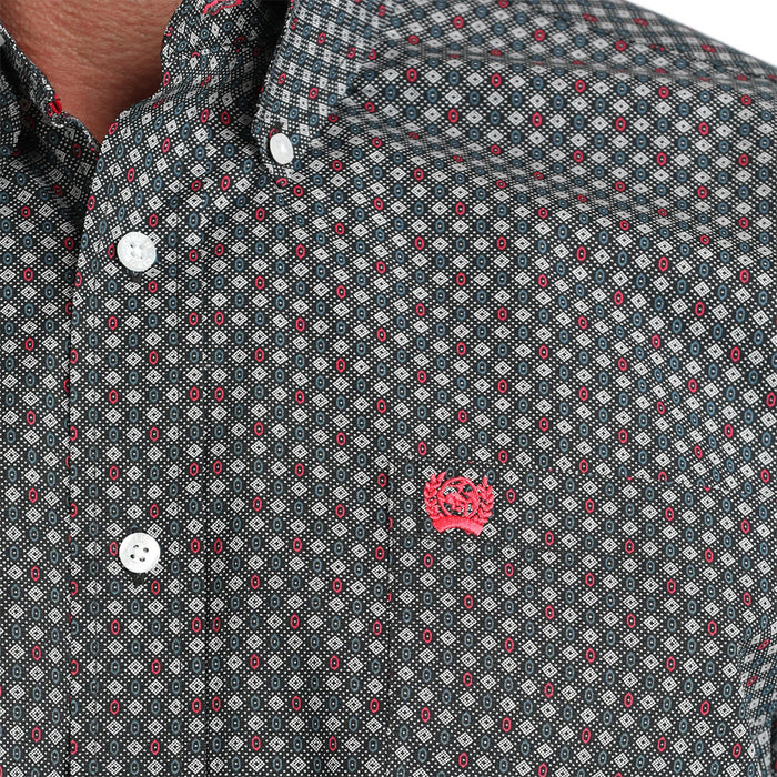 Cinch Men's Black Print Long Sleeve Shirt