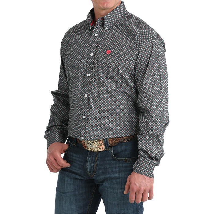 Cinch Men's Black Print Long Sleeve Shirt