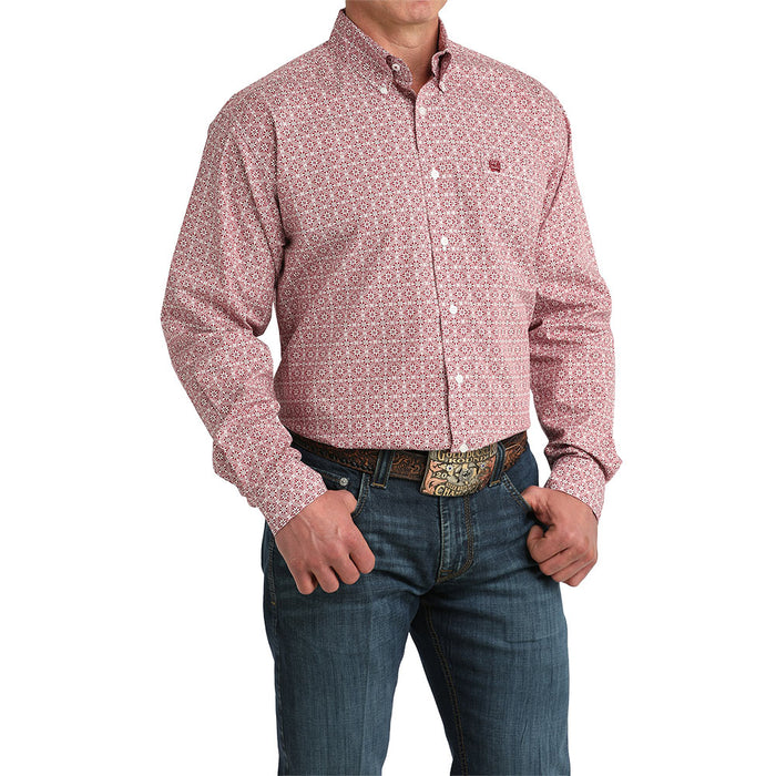 Cinch Men's Red Medallion Print Shirt